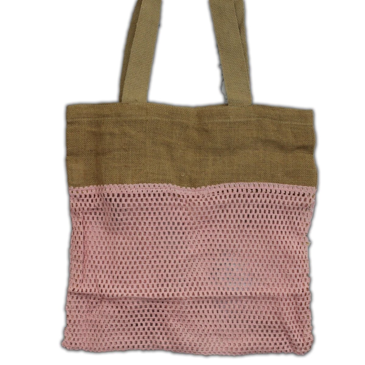 Pure Soft Jute and Cotton Mesh Bag - RosePure Soft Jute and Cotton Mesh BagHeart Notes