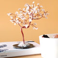 Lrg Gemstone Tree - Rock Quartz on Black Agate Base (100 stones)Gemstone Wishing TreesHeart Notes