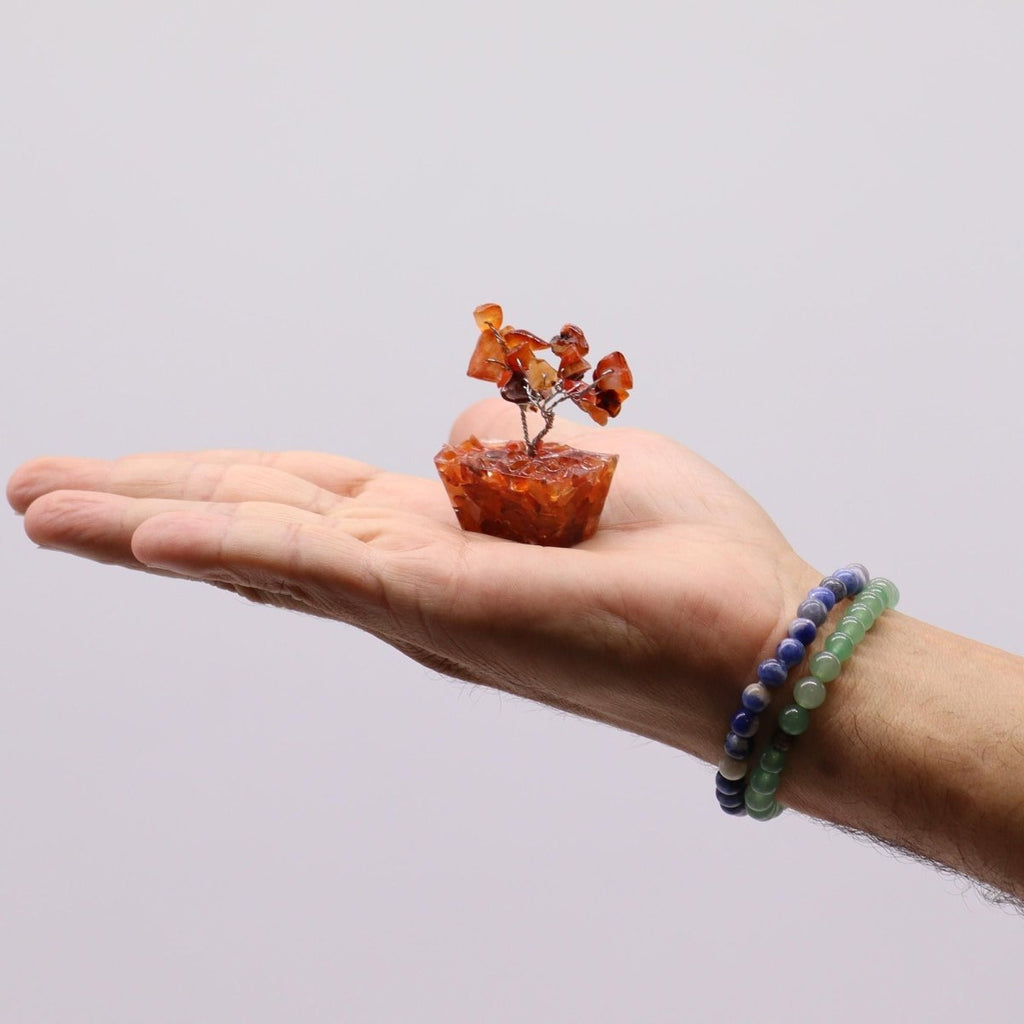 Mini Gemstone Tree On Orgonite Base - Carnelian (15 stones)Mini Gemstone TreesHeart Notes
