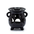 Cauldron Oil Burner - Moon Phase - BlackVarious Shaped Ceramic Oil BurnersHeart Notes