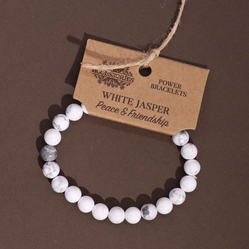 Power Bracelet - White JasperPower BraceletsHeart Notes