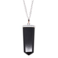 Gemstone Flat Pencil Pendant - Black AgateGemstone Pendant JewelleryHeart Notes
