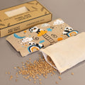 Lavender Natural Cotton and Juco Eye Pillow in Gift Box - Sleepy PandaEye Pillow With Gift BoxHeart Notes
