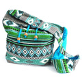 Jacquard Bag - Teal Student BagJacquard Nepal Style BagsHeart Notes