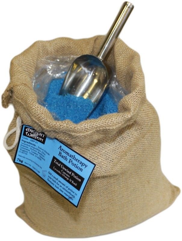 Total Unwind Potion 7kg Hessian SackAromatherapy 7kg Bath PotionsHeart Notes
