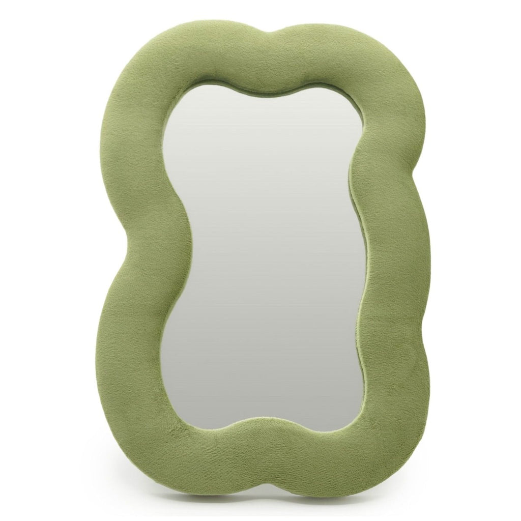 Soft Squiggly Mirror - Large Cloud - Moss Green (33.4x23.5x2.3cm)Soft Squiggly MirrorsHeart Notes