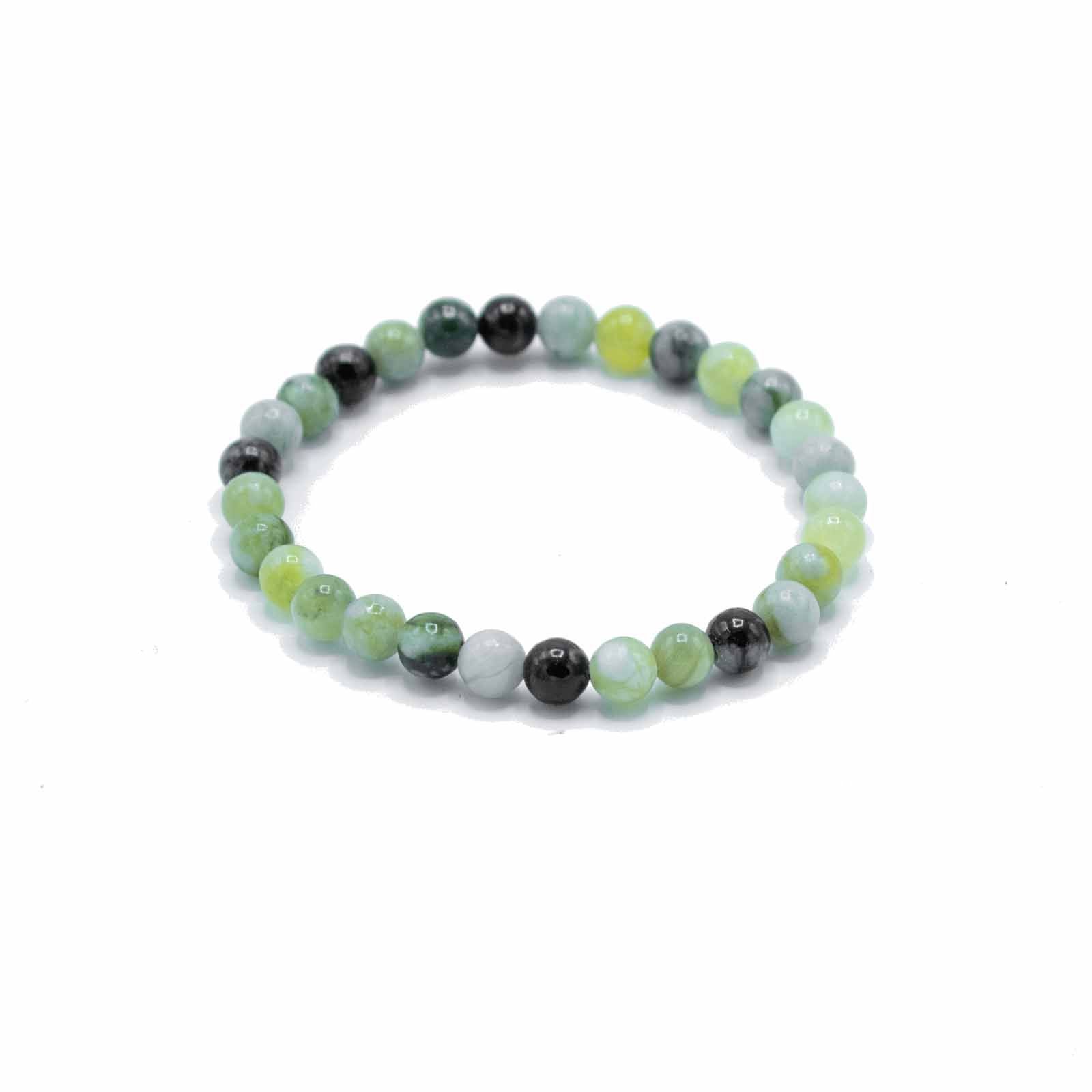 Gemstone Manifestation Bracelet - Olive Jade - HealingGemstone Bracelets for ManifestationHeart Notes