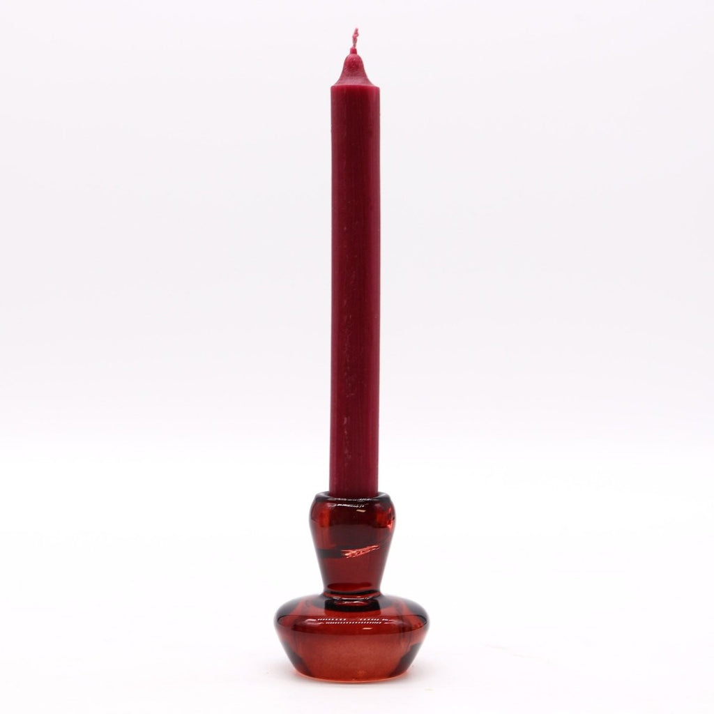 Mushroom Flip Dinner Candle / Tealight Holder - Vampire RedGlass Candle Holders & JarsHeart Notes