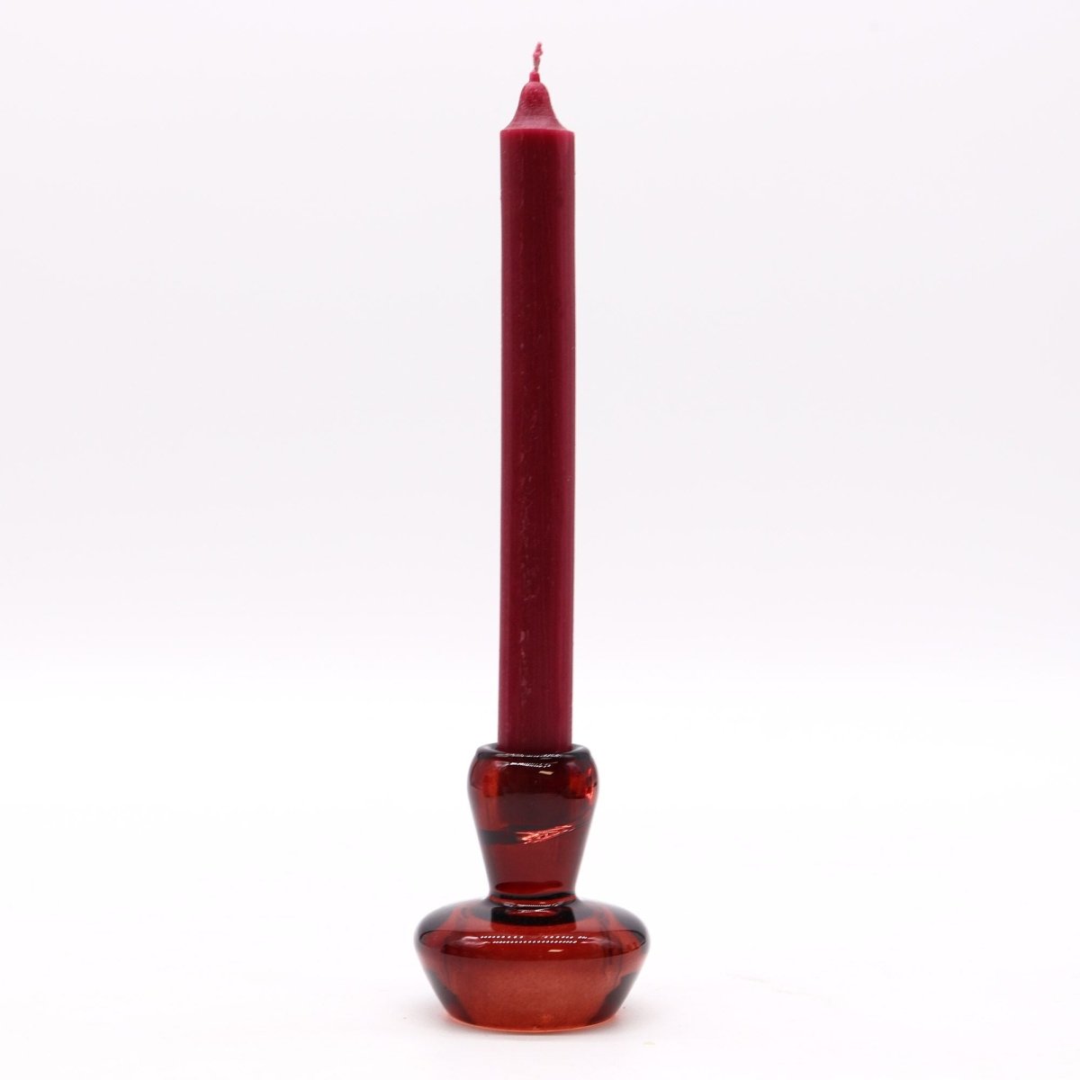 Mushroom Flip Dinner Candle / Tealight Holder - Vampire RedGlass Candle Holders & JarsHeart Notes