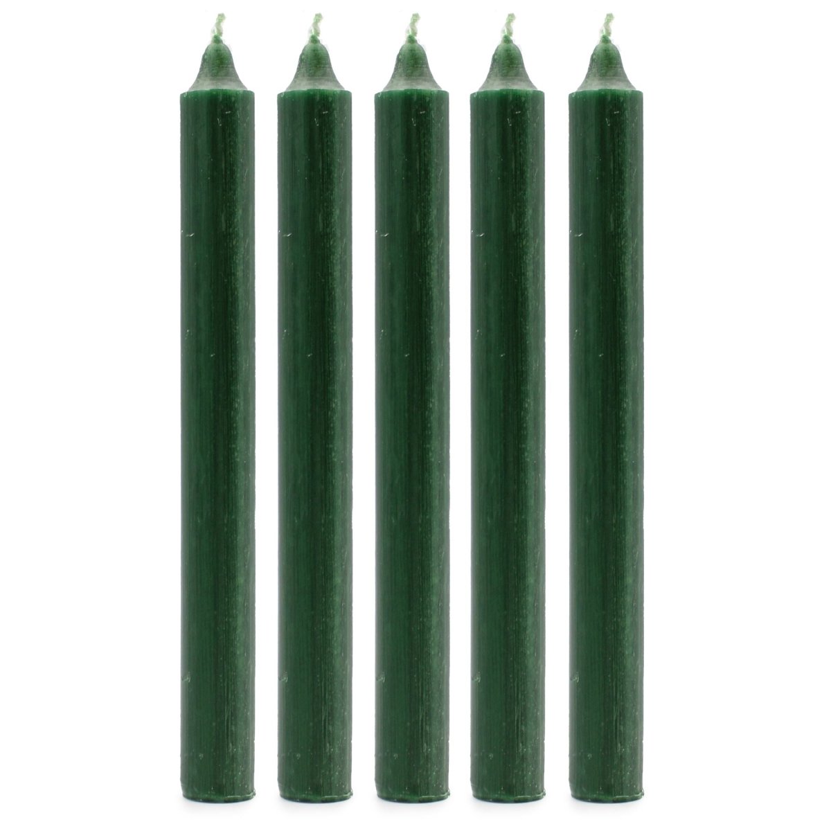Solid Colour Dinner Candles - Rustic Holly Green - Pack of 5Pack Of 5 - Solid Colour Dinner CandlesHeart Notes