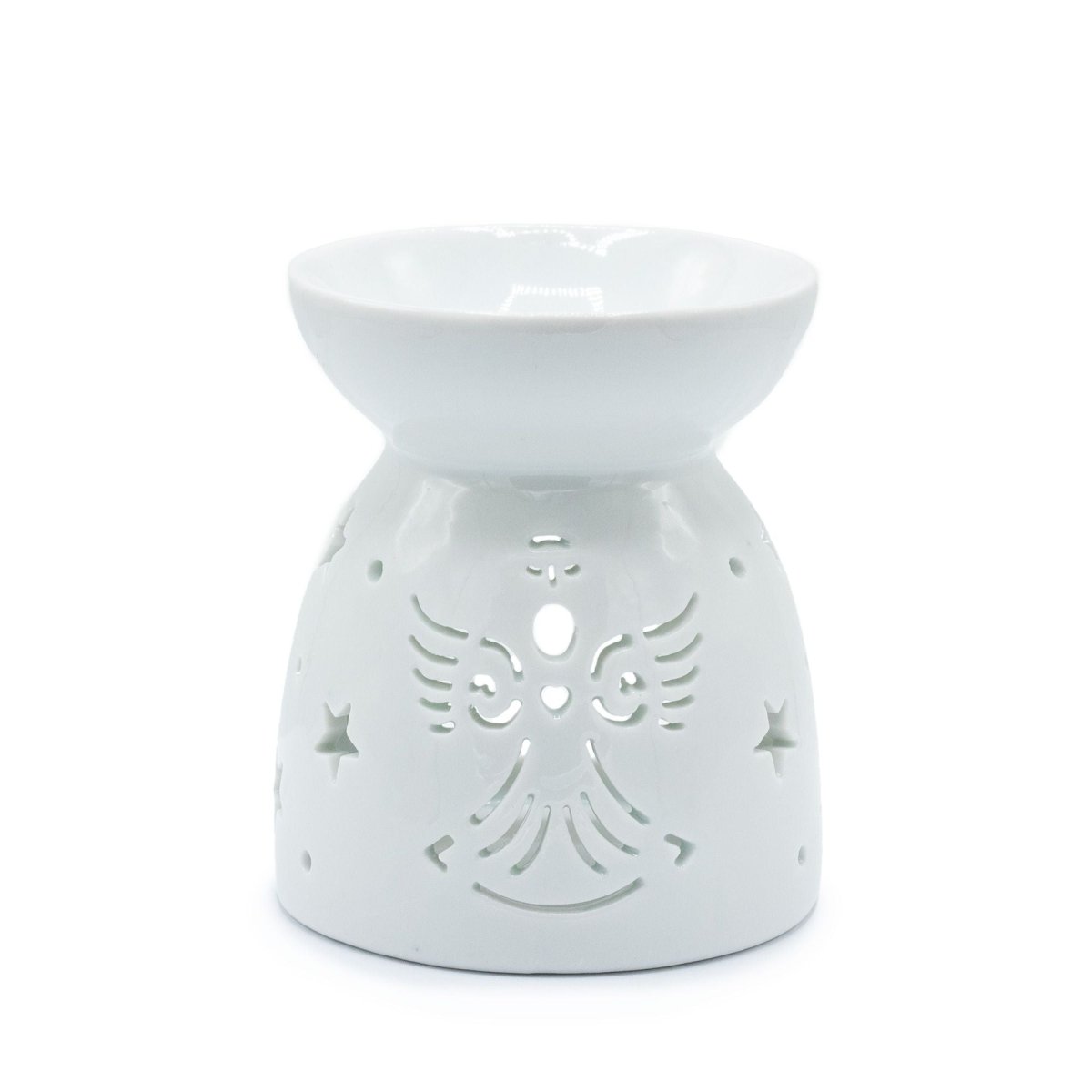 Oil Burner Angel Cut Out - WhiteVarious Shaped Ceramic Oil BurnersHeart Notes