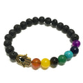 Lava Stone Bracelet - Hamsa ChakraLava Stone BraceletsHeart Notes