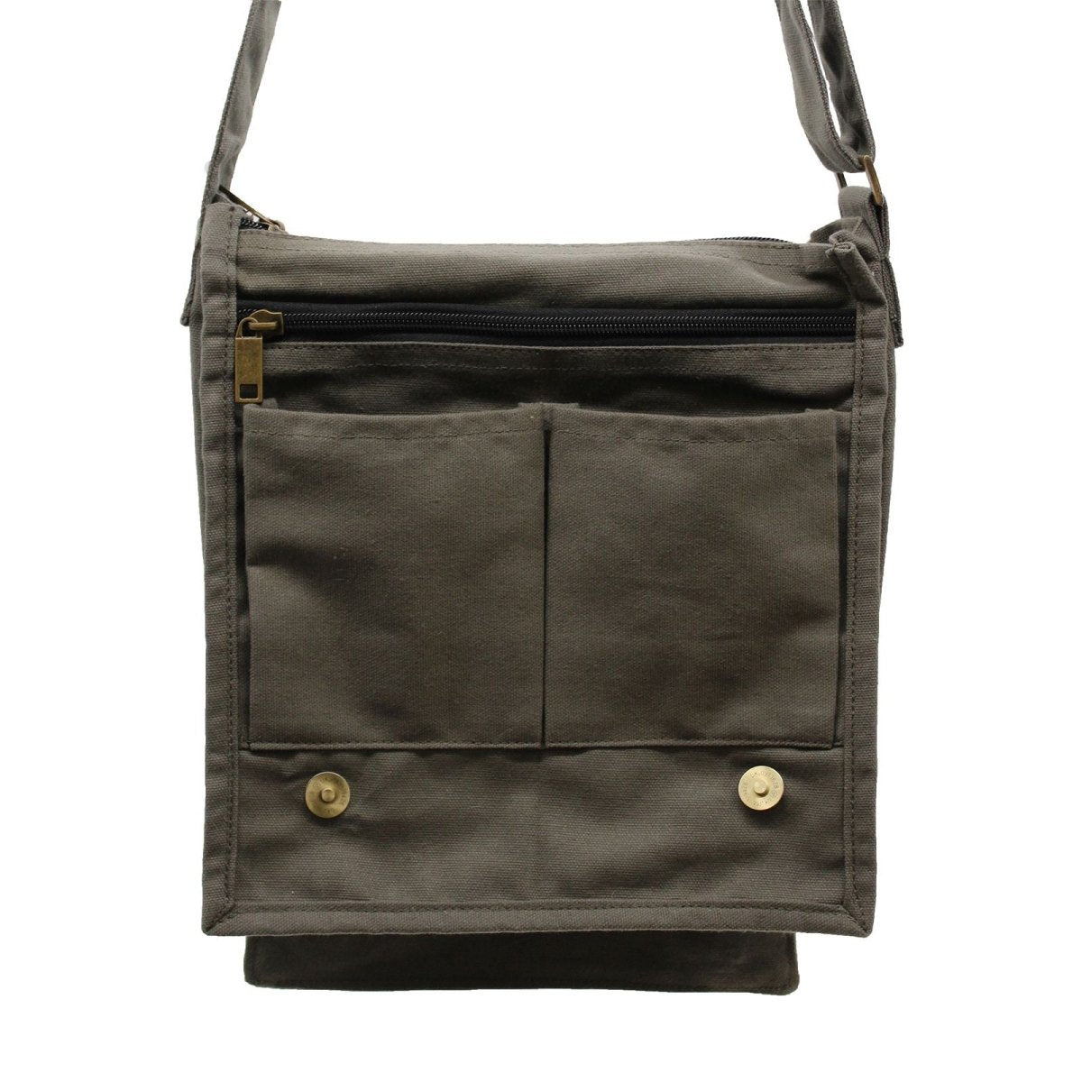 Cotton Canvas Messenger Bag - GraphiteCotton Canvas Messenger BagHeart Notes