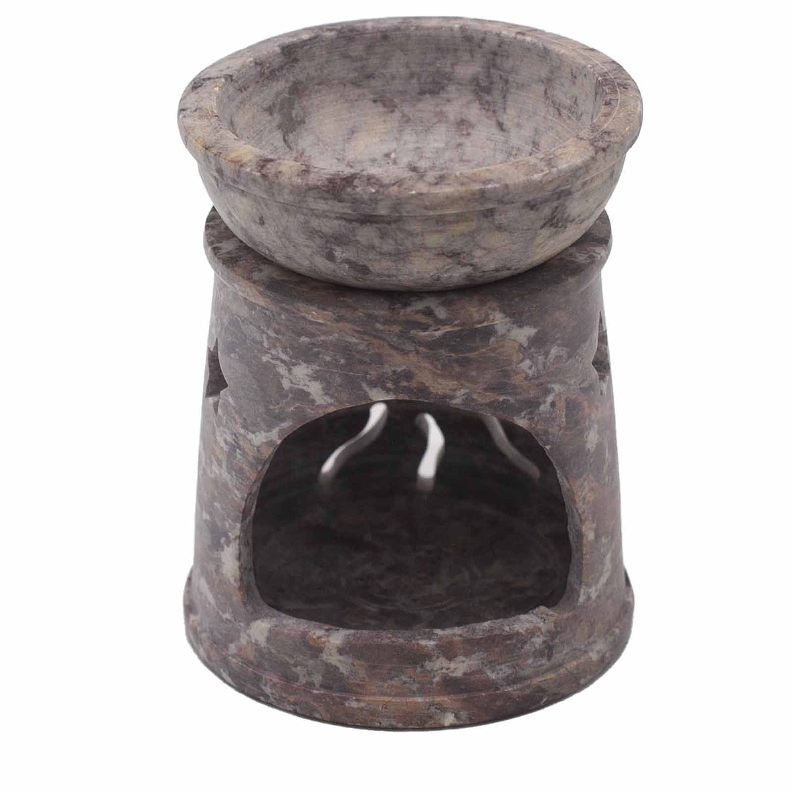 Small Soapstone Oil Burner 8cm - Sun & StarsSoapstone Oil BurnersHeart Notes