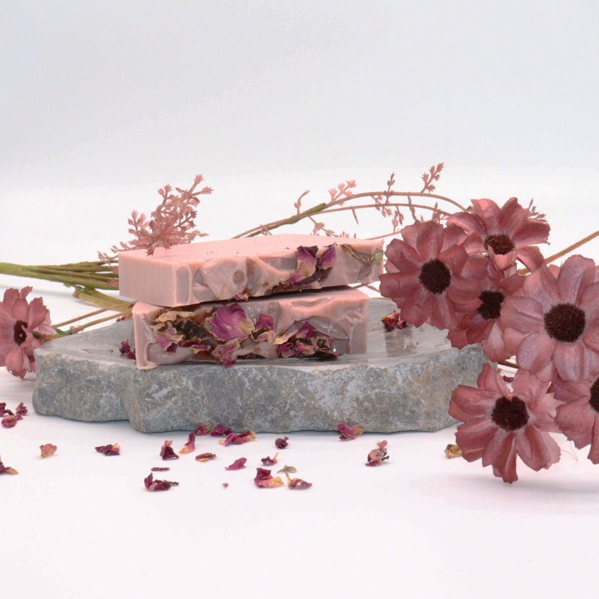 Enchanted Rose Soap LoafWild & Natural Hand - Crafted Soap 1.3kg and SlicesHeart Notes