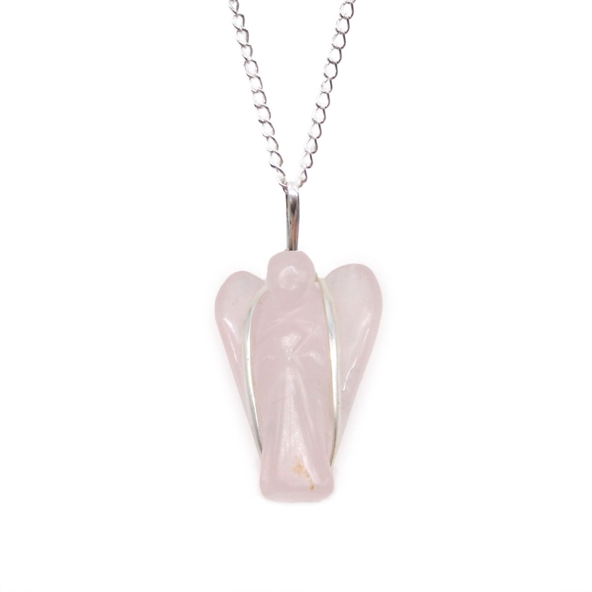 Gemstone Guardian Angel Pendant - Rose QuartzGemstone Pendant JewelleryHeart Notes