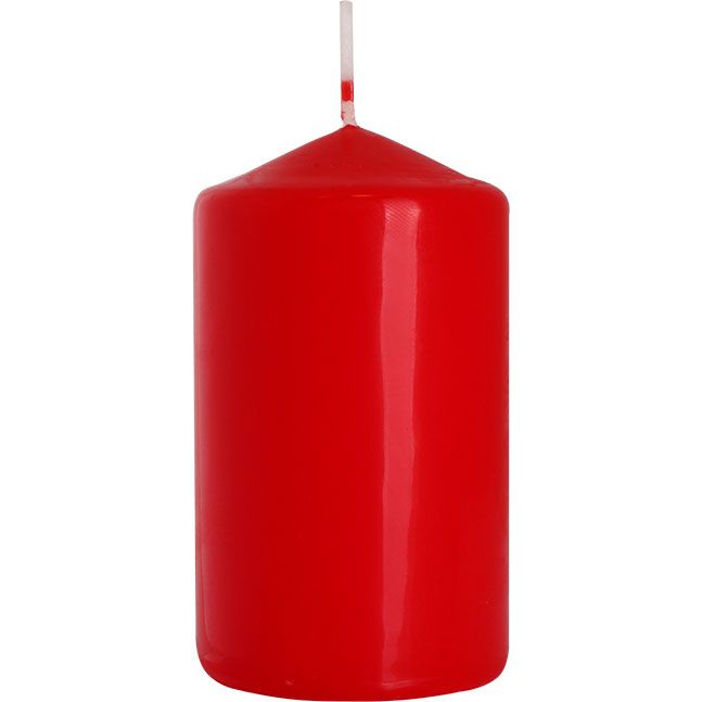 Pillar Candle 60x100mm - RedPillar CandleHeart Notes