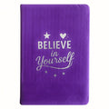 Lavender Velvet Notebook - 80 pages - Believe YourselfWellness & Gratitude NotebooksHeart Notes