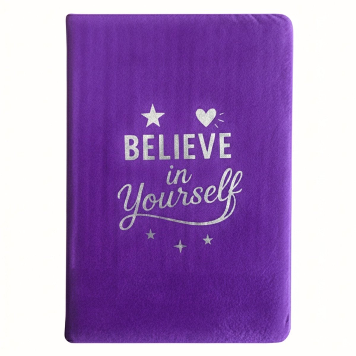 Lavender Velvet Notebook - 80 pages - Believe YourselfWellness & Gratitude NotebooksHeart Notes