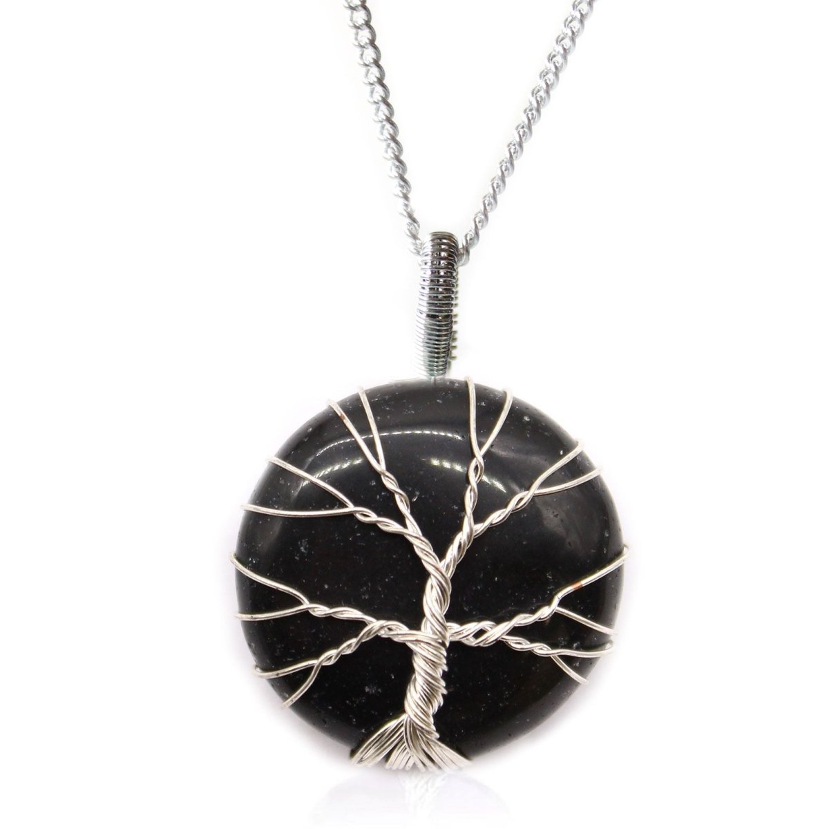 Tree of Life Gemstone Necklace - Black OnyxIndian Gemstone NecklacesHeart Notes