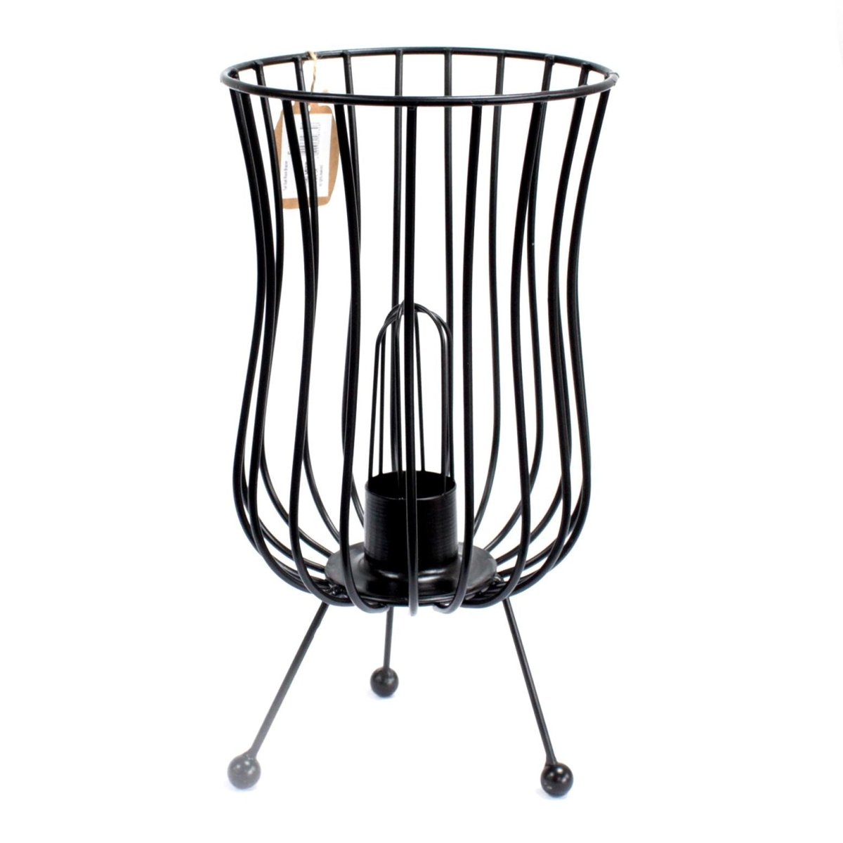Tall Industrial Iron Lamp, Cable and BulbSalt Rock Brazier SetsHeart Notes