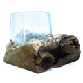 Molten Crackled Glass Tank on WoodMolten Glass on WoodHeart Notes