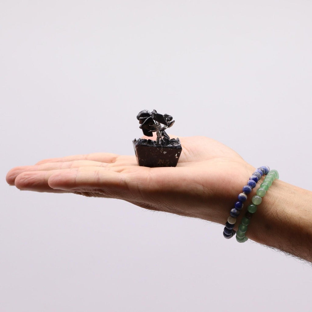 Mini Gemstone Tree On Orgonite Base - Black Agate (15 stones)Mini Gemstone TreesHeart Notes