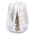 Natural Floral Glass - Large Bowl Candle Holder - Pino - (15x12cm)Natural Floral Glass Candle HoldersHeart Notes