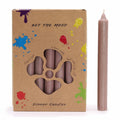 Solid Colour Dinner Candle Set - Pack of 21 - Rustic TaupeSolid Colour Dinner Candle SetHeart Notes