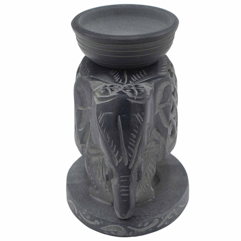 Soapstone Oil Burner 10.5cm - Standing ElephantSoapstone Oil BurnersHeart Notes