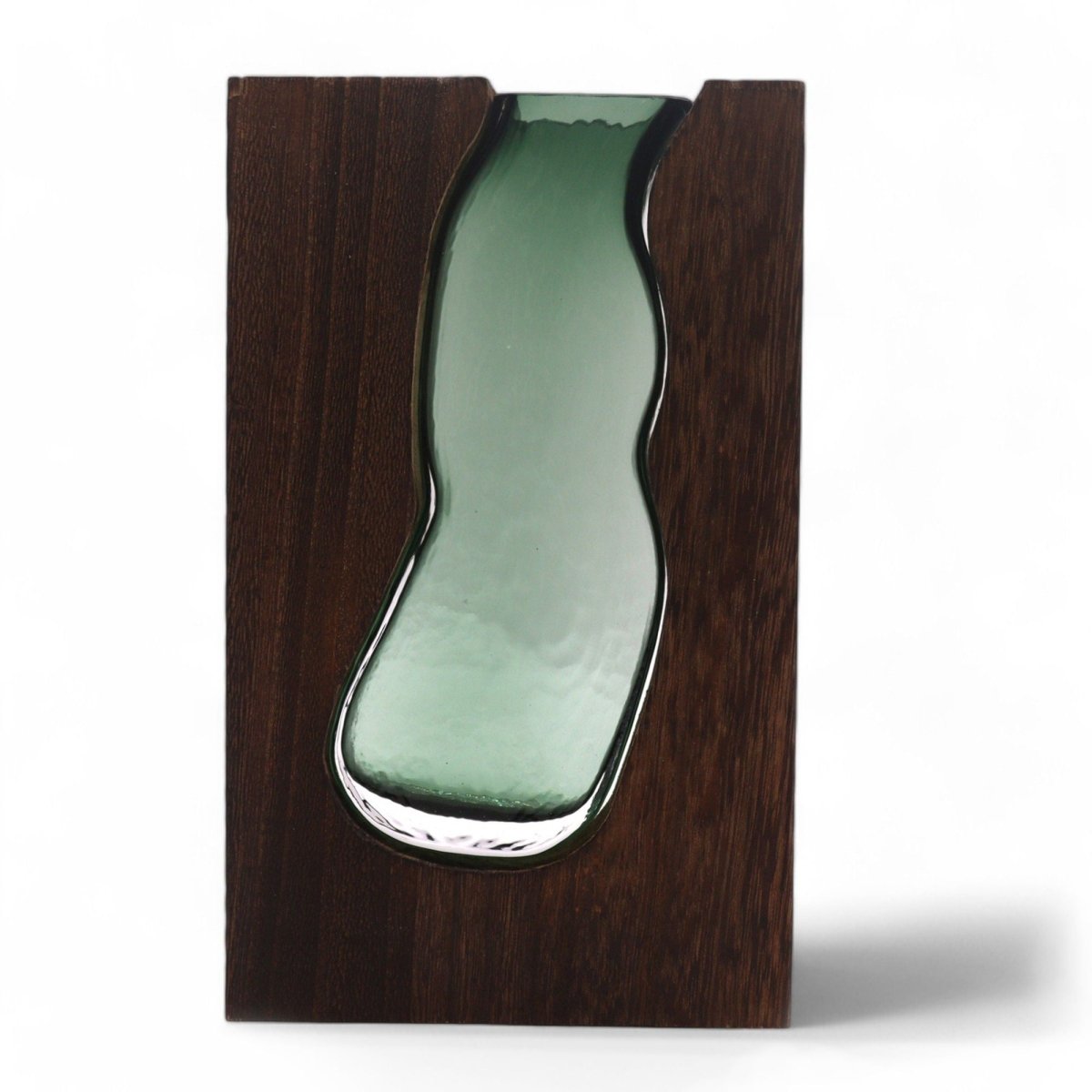 Glass Vase/Terrarium inside Dark Tung WoodGlass TerrariumsHeart Notes