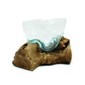 Molten Glass Arfully Misshapen Bowl on WoodMolten Glass on WoodHeart Notes