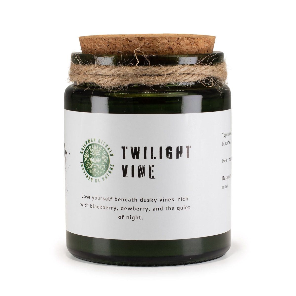 Greenman Woodwick Soy Candle - Twilight VineGreenman Rituals Woodwick Soy CandlesHeart Notes