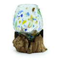 Molten Coloured Glass on Wood - Medium BowlMolten Glass on WoodHeart Notes