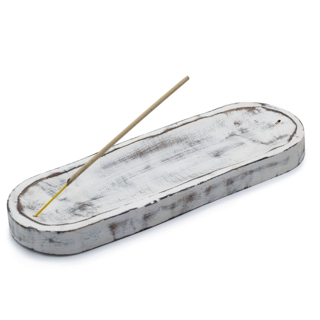 Large Incense Tray 30x10cm - Classic WhitewashIncense HoldersHeart Notes