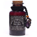 Ancient Witch Bath Spell Potion & Amethyst Crystal Amulet - SeductionAncient Witch Bath Spell PotionsHeart Notes