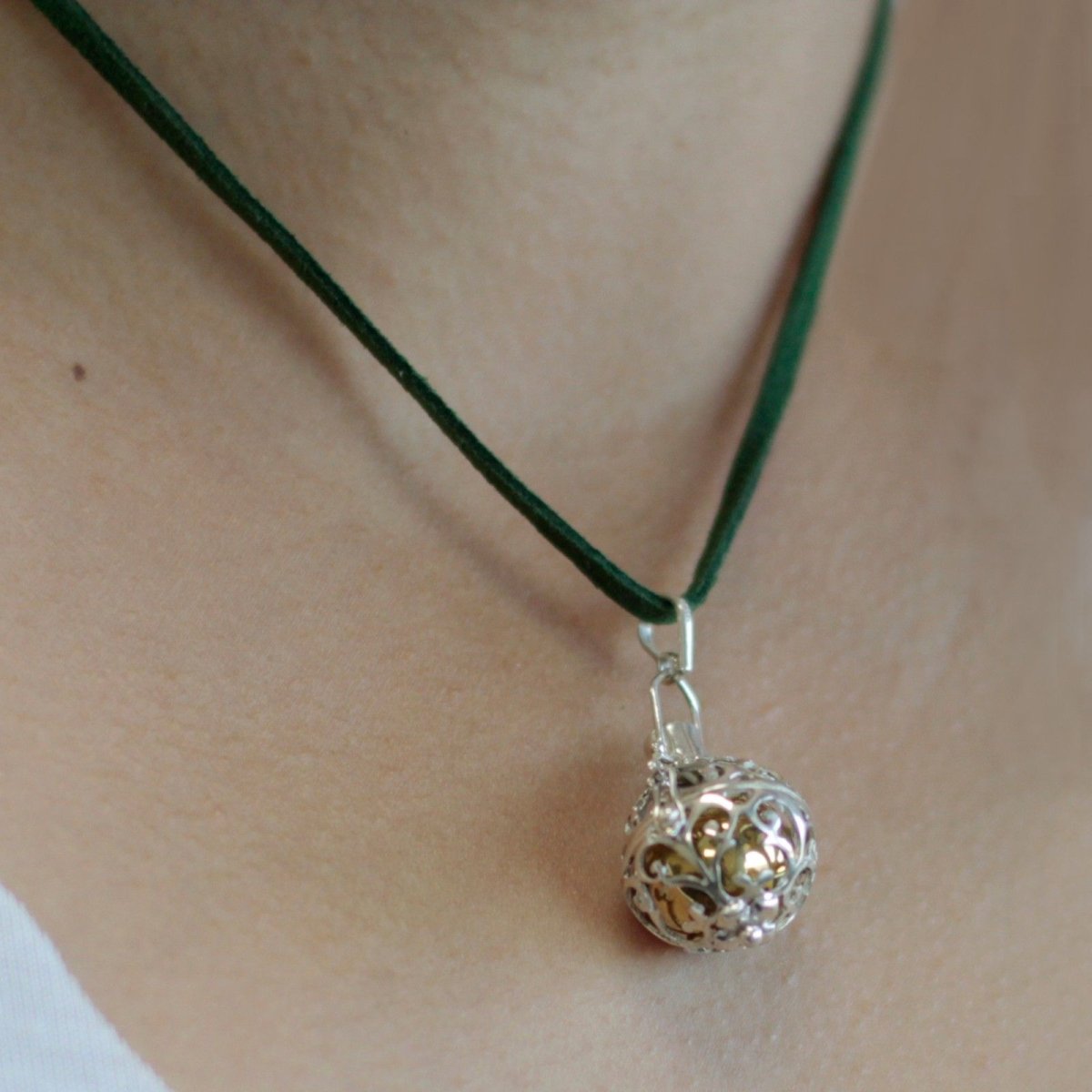 Silver Angel Bell - Romance - 18mm925 Silver Angel BellsHeart Notes