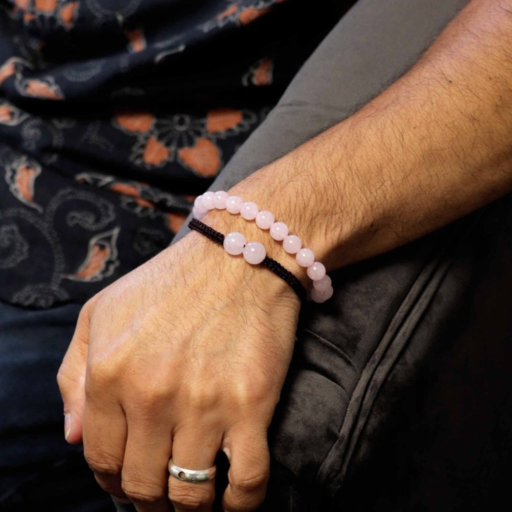 Gemstone Double Power Bracelets - Rose QuartzGemstone Double Power BraceletsHeart Notes