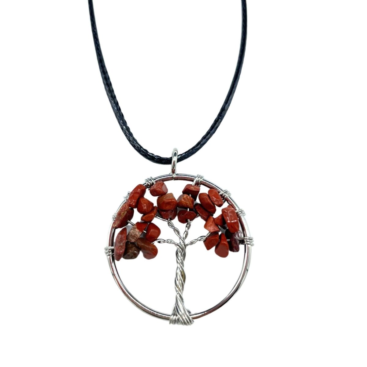 Tree of Life Pendant - Red JasperGemstone Pendants - Tree of LifeHeart Notes