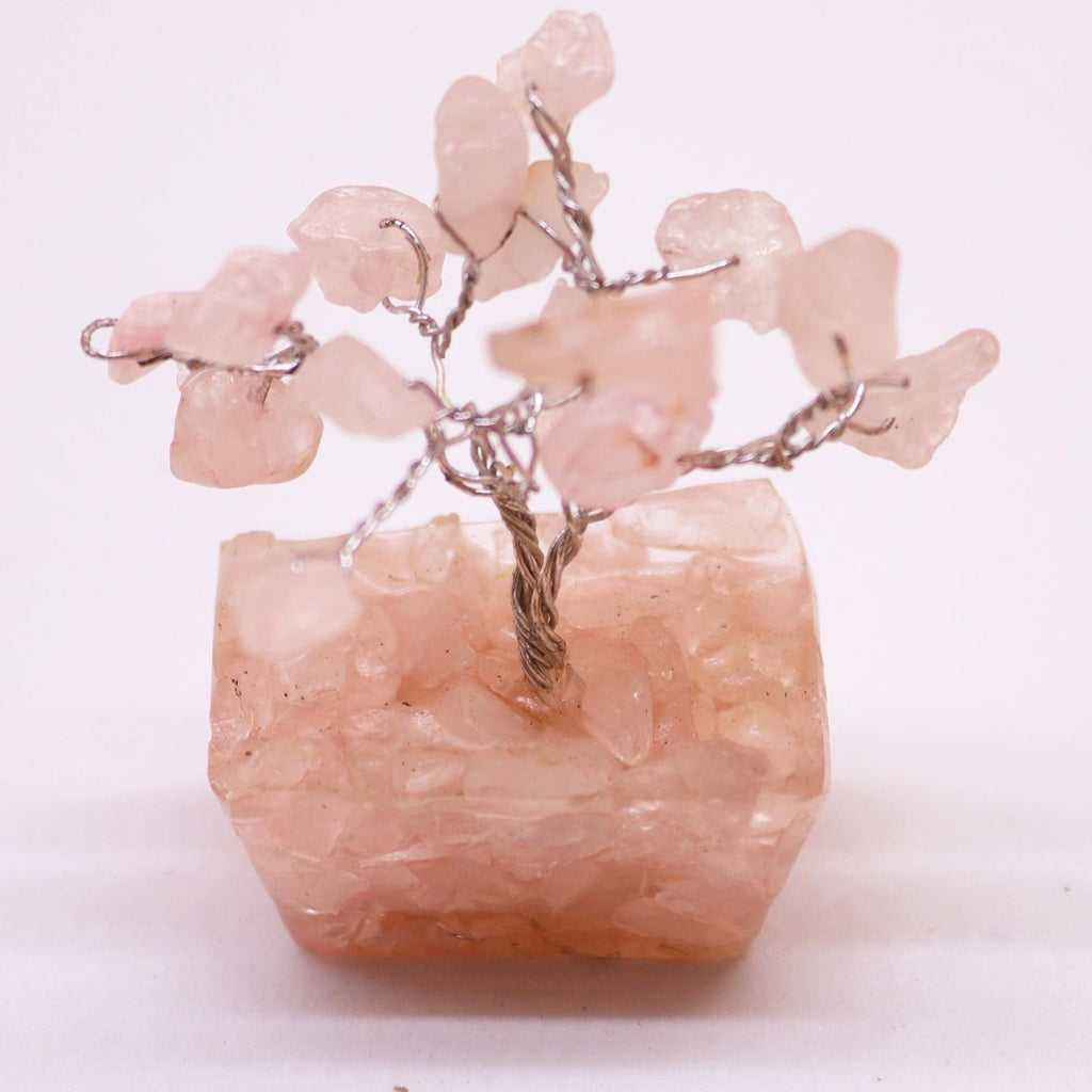 Mini Gemstone Tree On Orgonite Base - Rose Quartz (15 stones)Mini Gemstone TreesHeart Notes