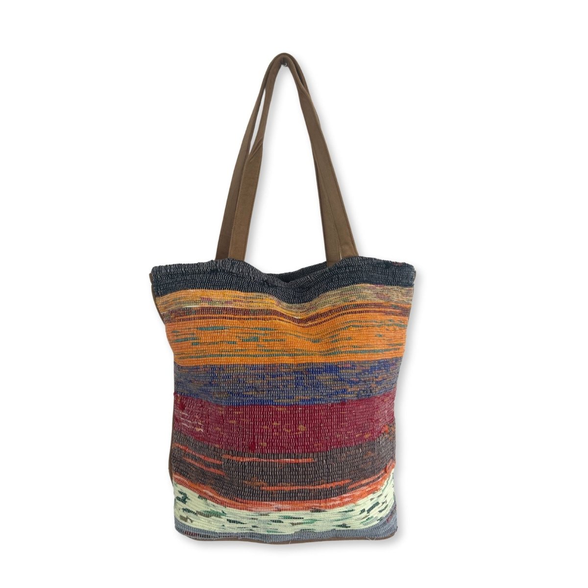 Recycled Big Rug Bag - Shades of MushroomsRecycled Big Rug BagHeart Notes