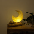 DriftGlow Lamp Crackle Half Moon Shade - GreyDriftGlow LampsHeart Notes