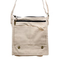 Cotton Canvas Messenger Bag - Natural and Soft JuteCotton Canvas Messenger BagHeart Notes