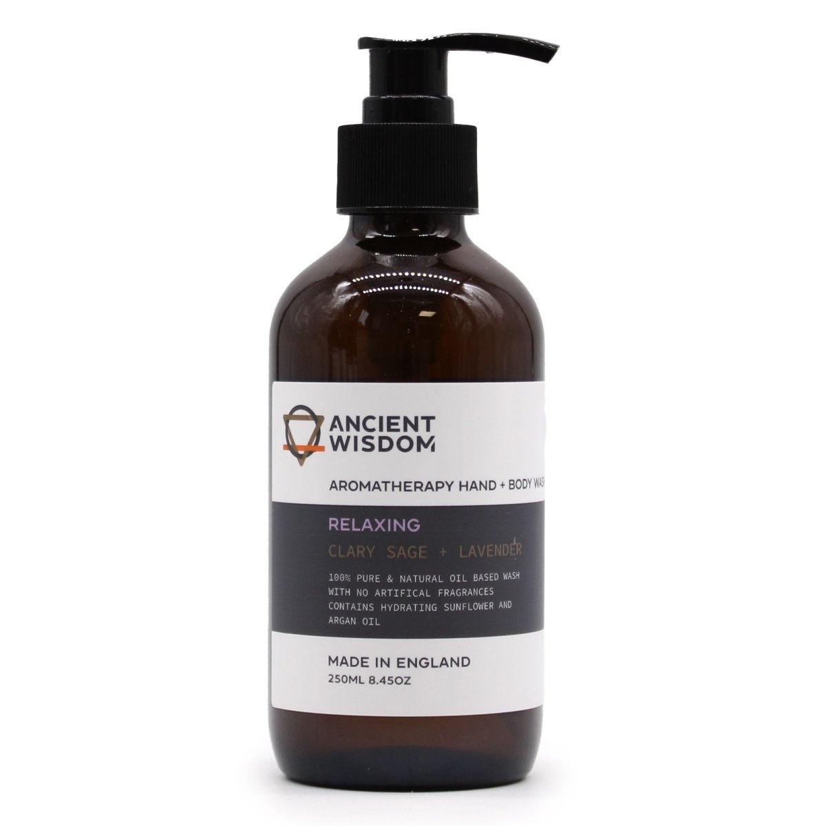 Clary Sage & Lavender Hand & Body Wash 250mlAromatherapy Hand & Body WashHeart Notes
