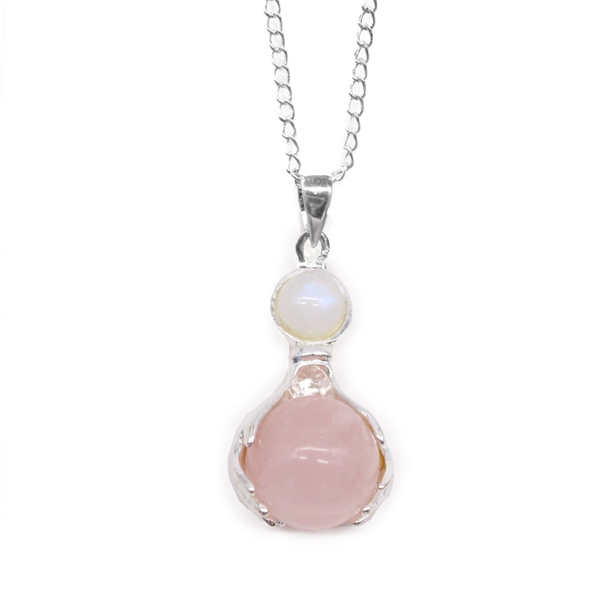 Gemstone Healing Hands Pendant - Rose QuartzGemstone Pendant JewelleryHeart Notes