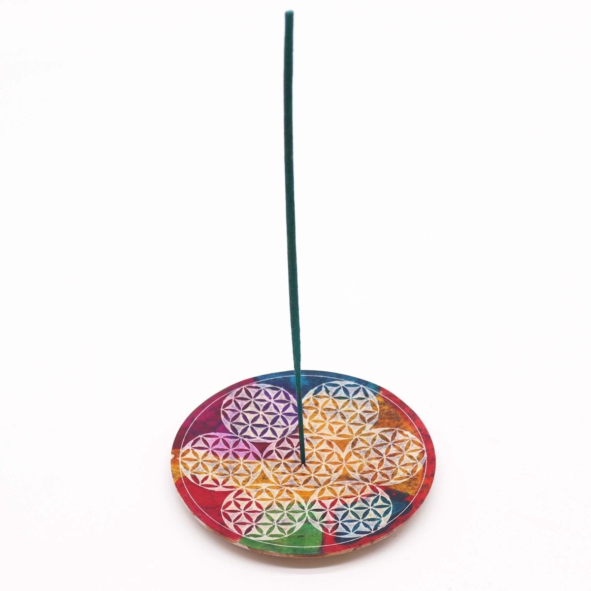 Soapstone Disc Incense Holder - 7 Flower of LifeSoapstone Incense HoldersHeart Notes