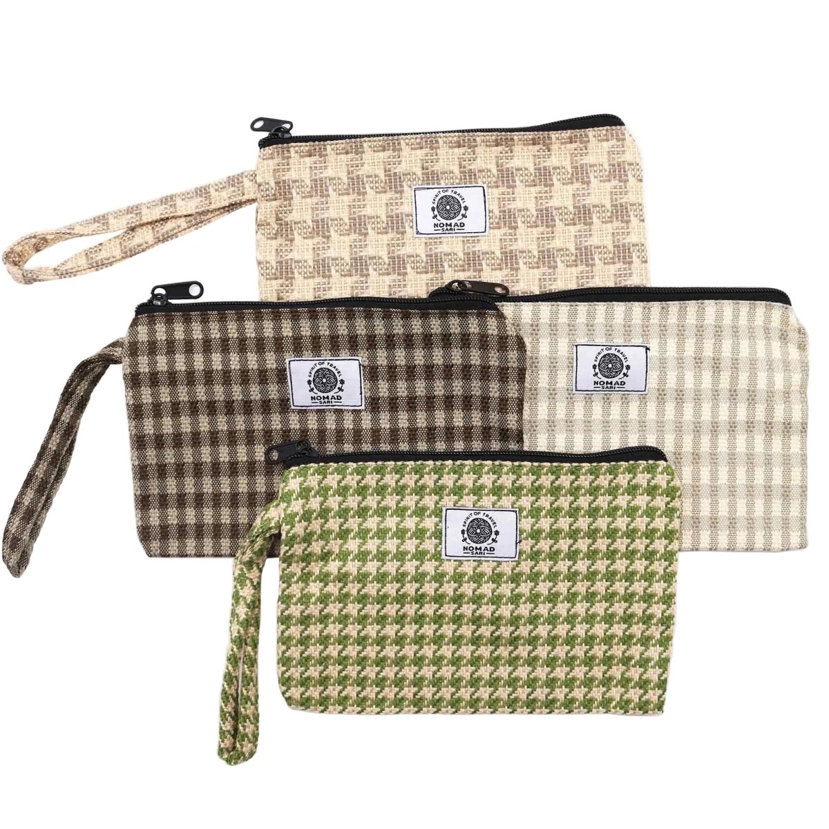 Soft & Natural Handy Gift Pouches & Loop - (assorted materials) - 20x13cmNomad - Sari Bags & PouchesHeart Notes