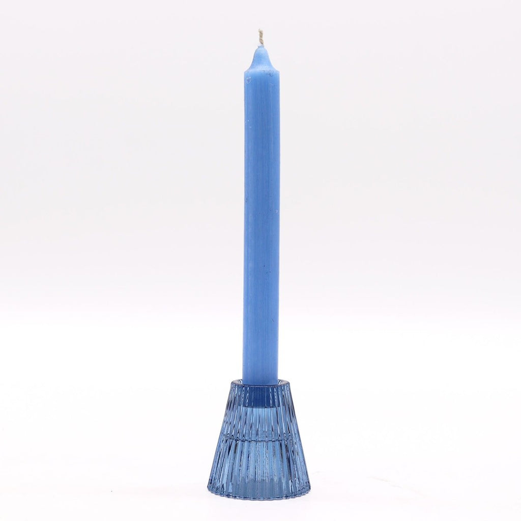 Flip Dinner Candle / Tealight Holder - Royal BlueGlass Candle Holders & JarsHeart Notes