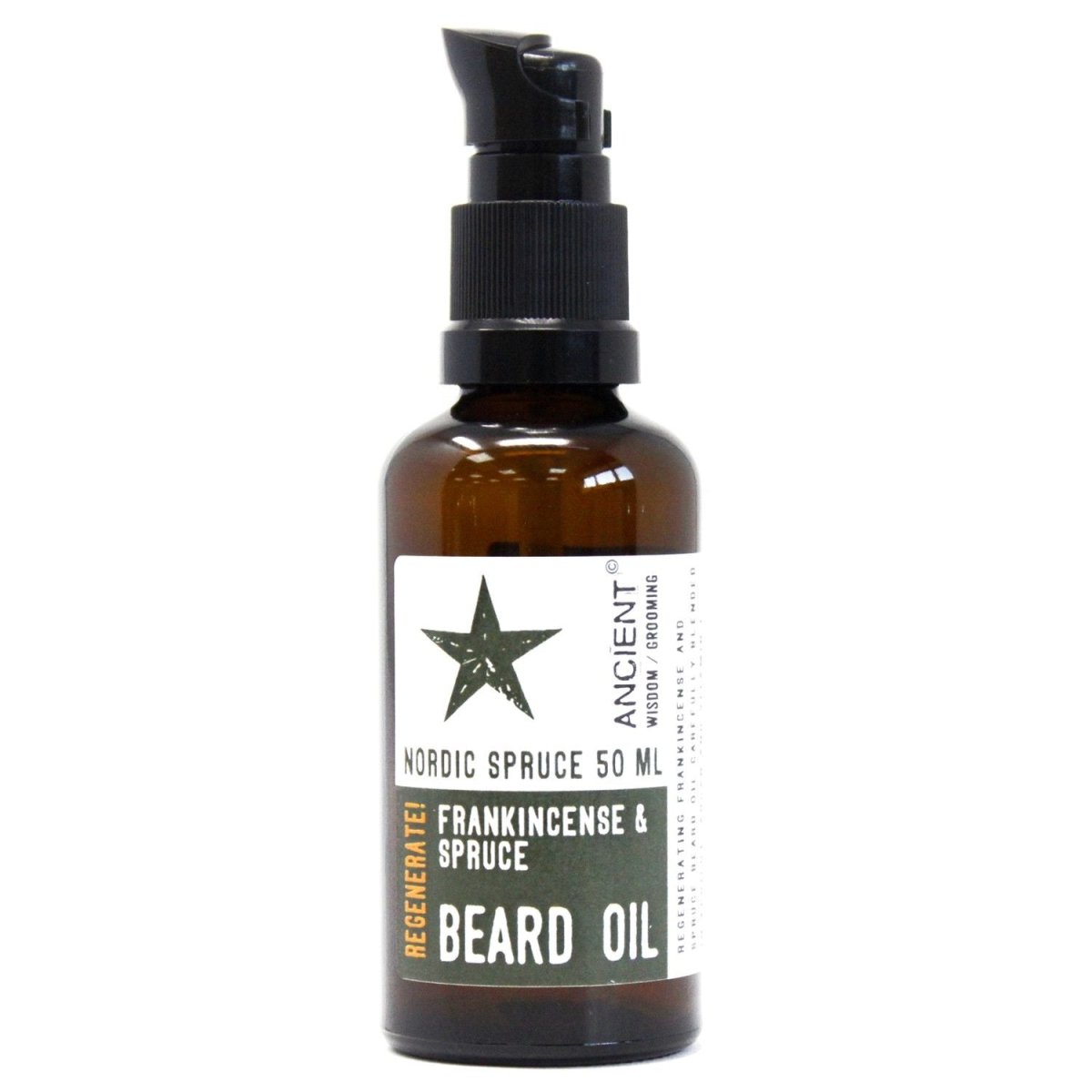 50ml Beard Oil - Nordic Spruce - Regenerate!Pure and Natural Beard Oils - 50mlHeart Notes