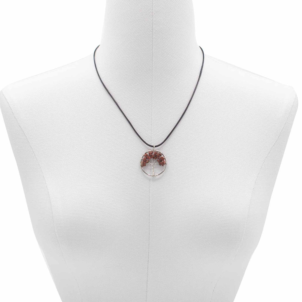 Tree of Life Pendant - Red JasperGemstone Pendants - Tree of LifeHeart Notes